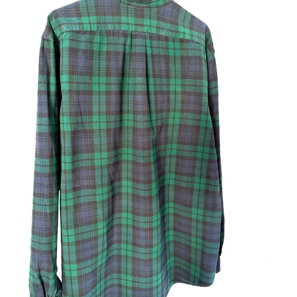 Polo Ralph Lauren Classic Fit Dark Green / Navy Plaid Button-Down Shirt, XXL - Picture 9 of 12
